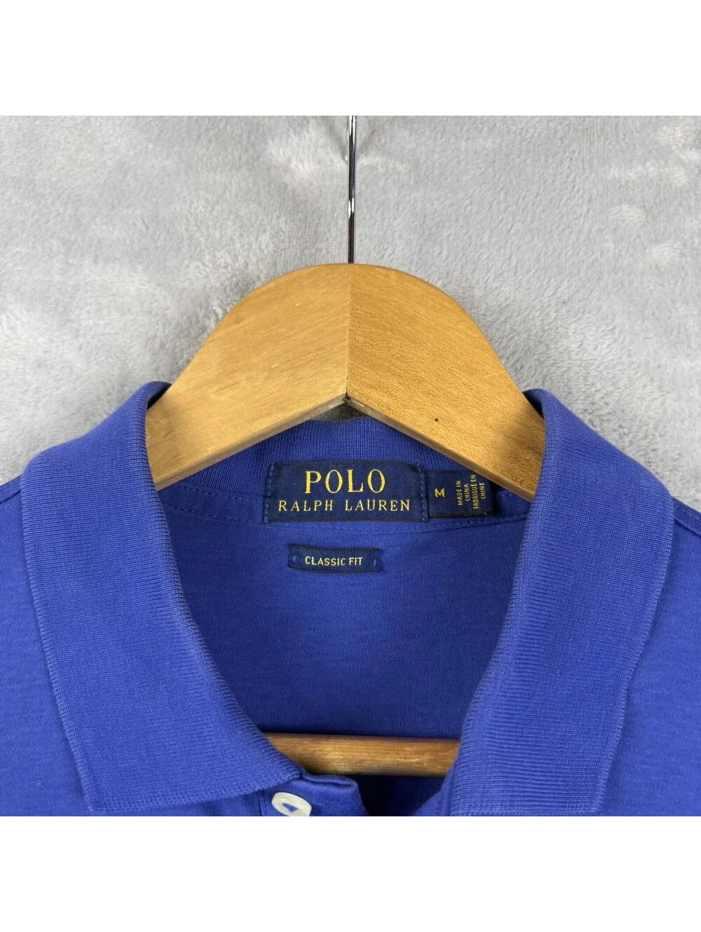 Polo Ralph Lauren Men M Blue Classic Soft Touch Pony Polo Shirt Cotton Preppy